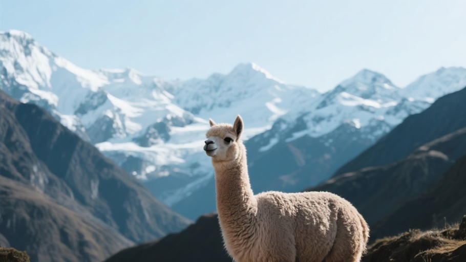 Alpaca in natural habitat