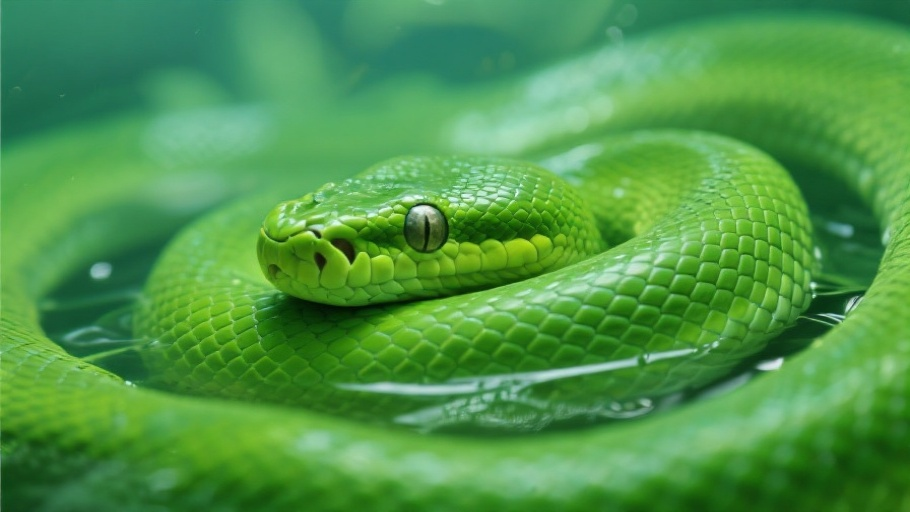 Anaconda (Green) in natural habitat