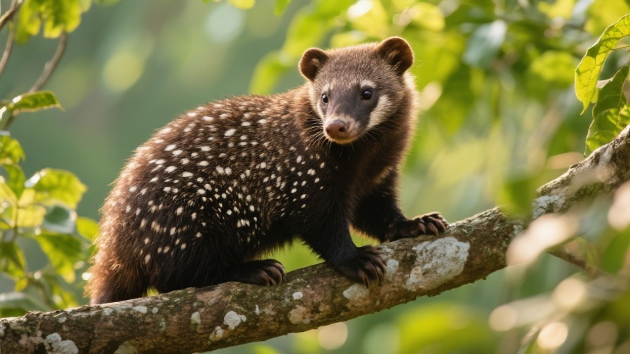 Binturong in natural habitat