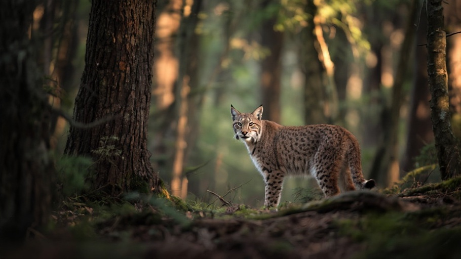 Bobcat in natural habitat