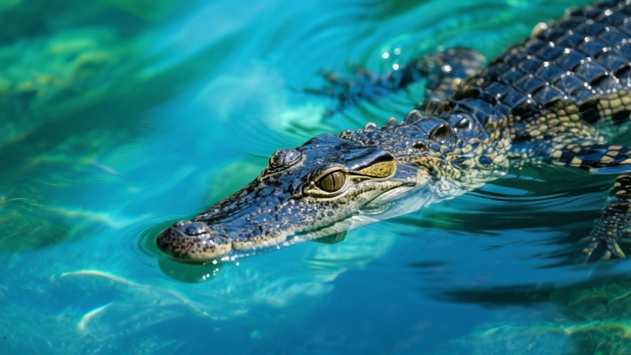Caiman (Spectacled) in natural habitat