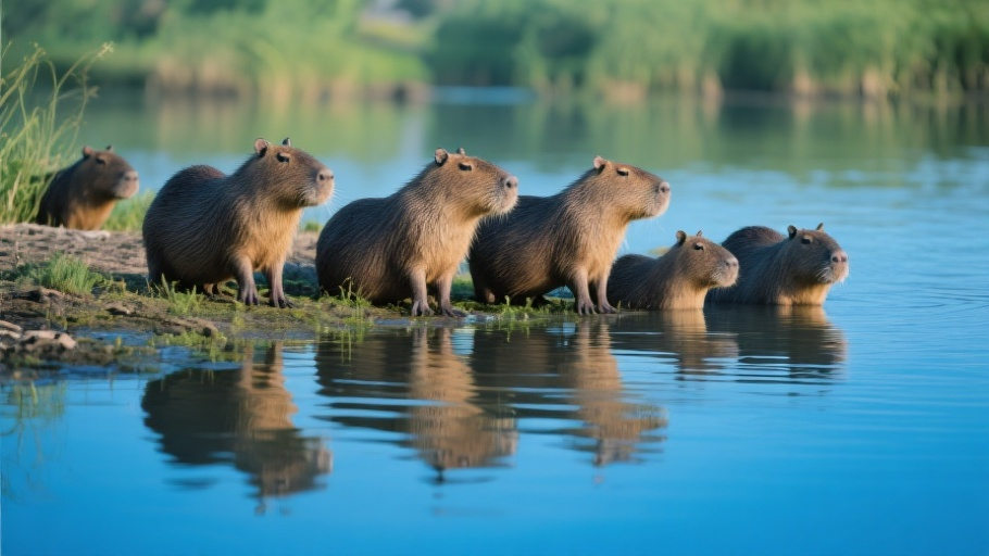Capybara in natural habitat