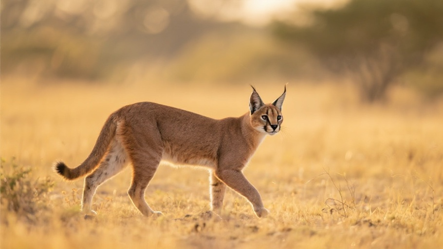 Caracal in natural habitat