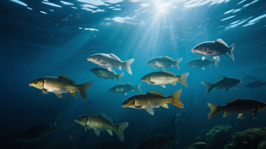 Common Carp in natural habitat