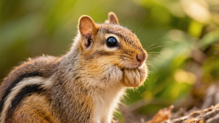 Chipmunk (Eastern) in natural habitat