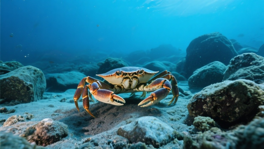 Crab (Dungeness) in natural habitat