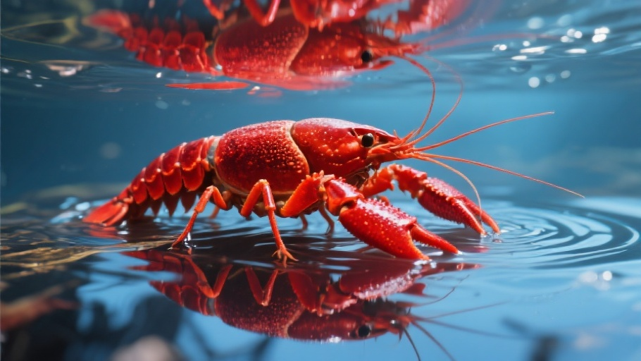 Crayfish (Red Swamp) in natural habitat