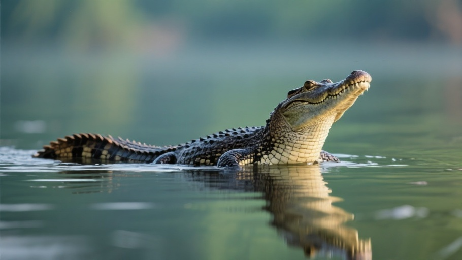 Crocodile (Nile) in natural habitat