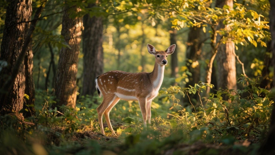 Deer (White-tailed) in natural habitat