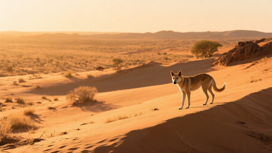 Dingo in natural habitat