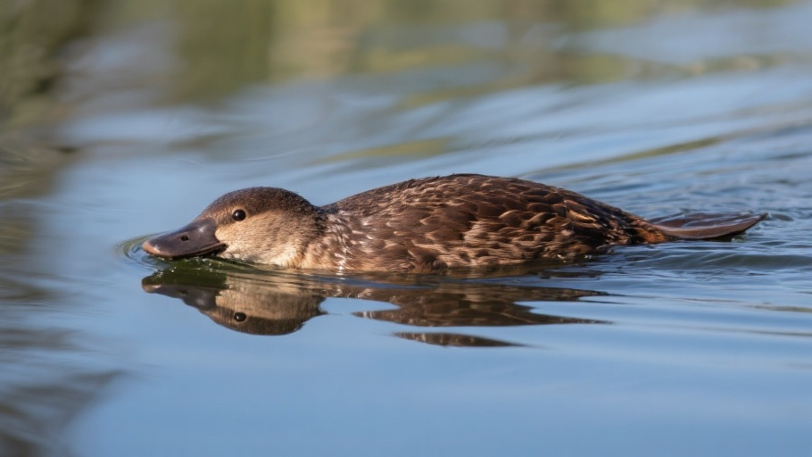 Duck-billed Platypus in natural habitat