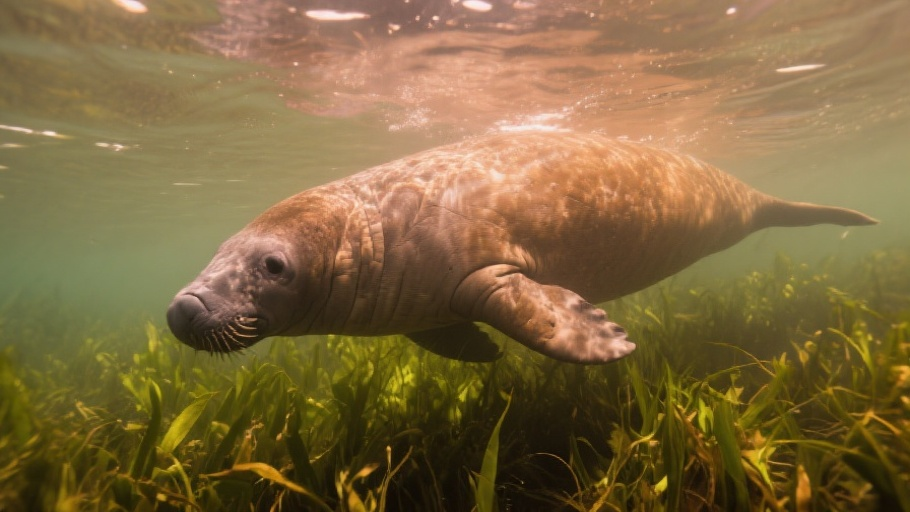 Dugong in natural habitat