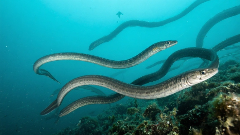 European Eel in natural habitat