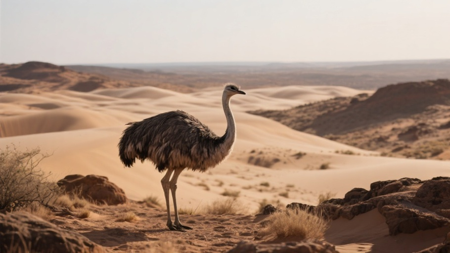 Emu in natural habitat