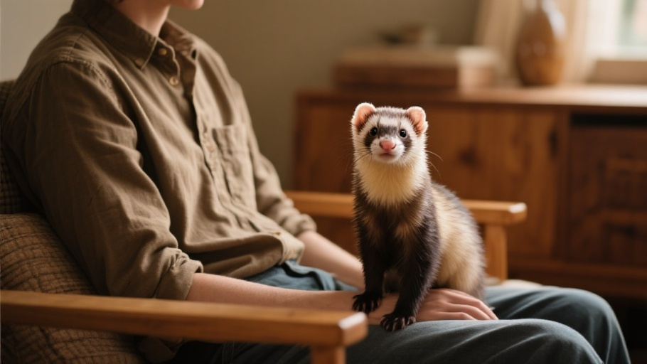 Ferret (Domestic) in natural habitat
