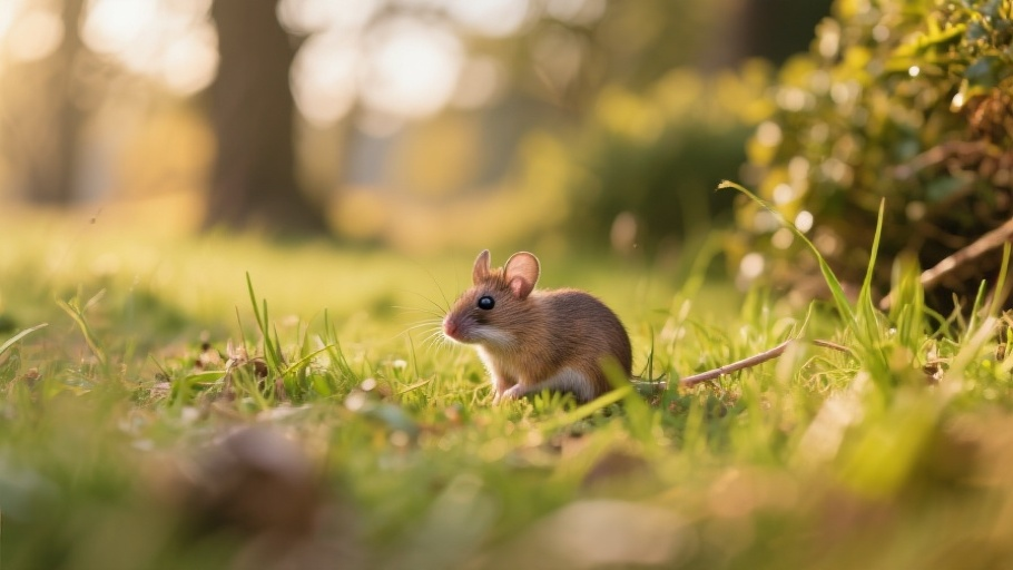 Field Mouse (Wood Mouse) in natural habitat