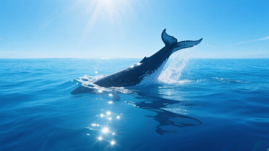 Fin Whale in natural habitat