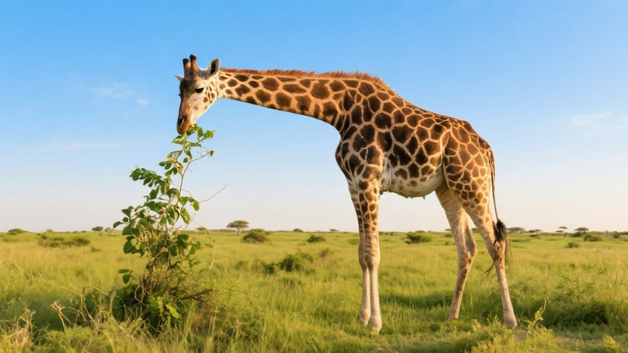 Giraffe in natural habitat