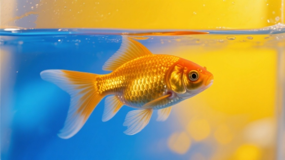 Goldfish in natural habitat