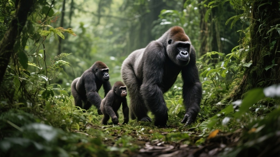 Gorilla (Western) in natural habitat