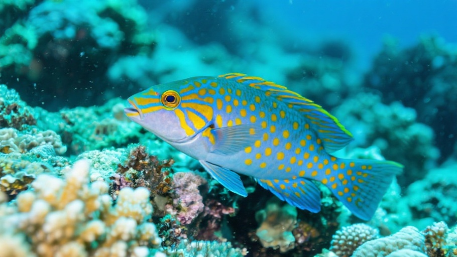 Hawkfish (Arc-eye) in natural habitat