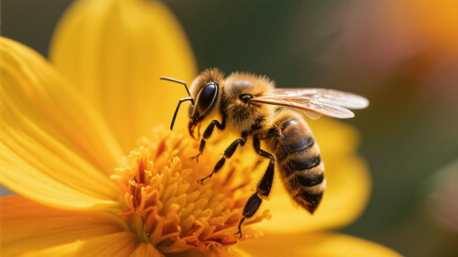 Honeybee (Western) in natural habitat