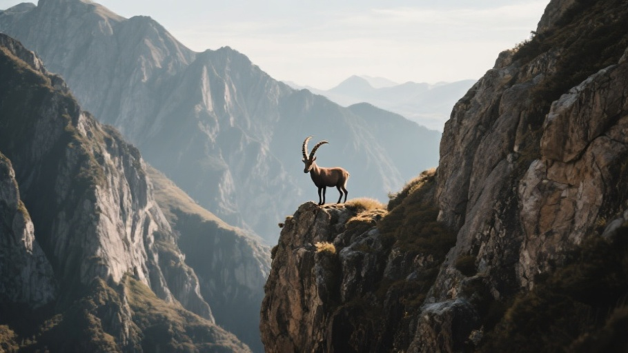 Ibex in natural habitat