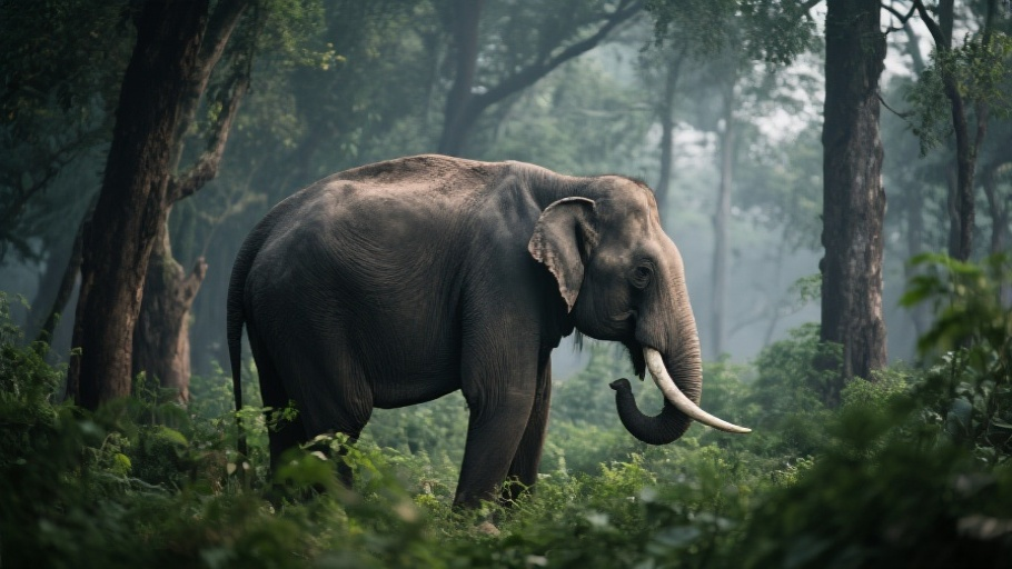 Indian Elephant in natural habitat