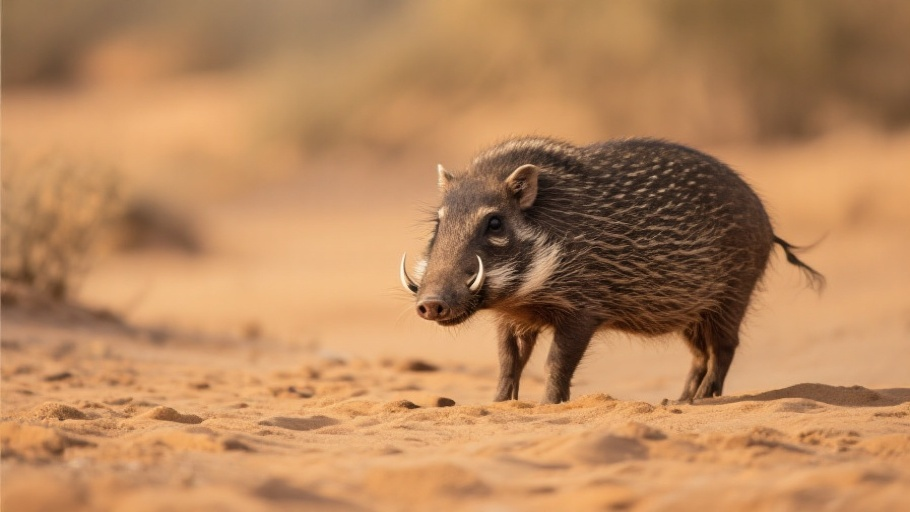 Javelina (Collared Peccary) in natural habitat