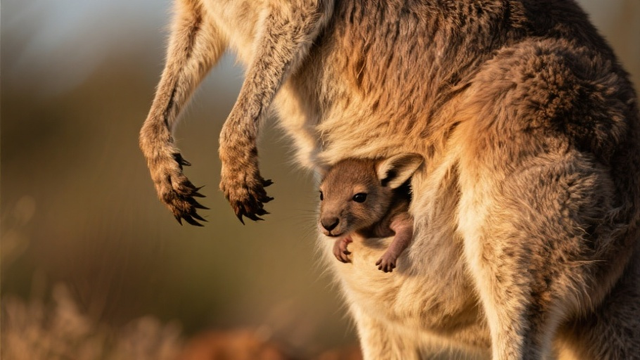 Joey (Kangaroo) in natural habitat