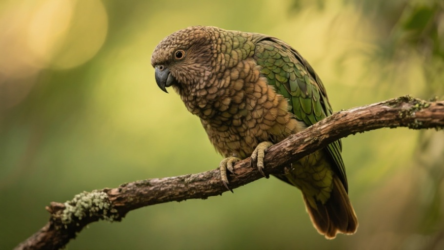 Kākāpō in natural habitat