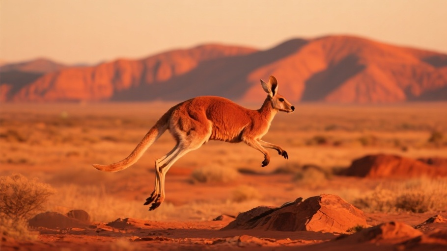 Kangaroo (Red) in natural habitat