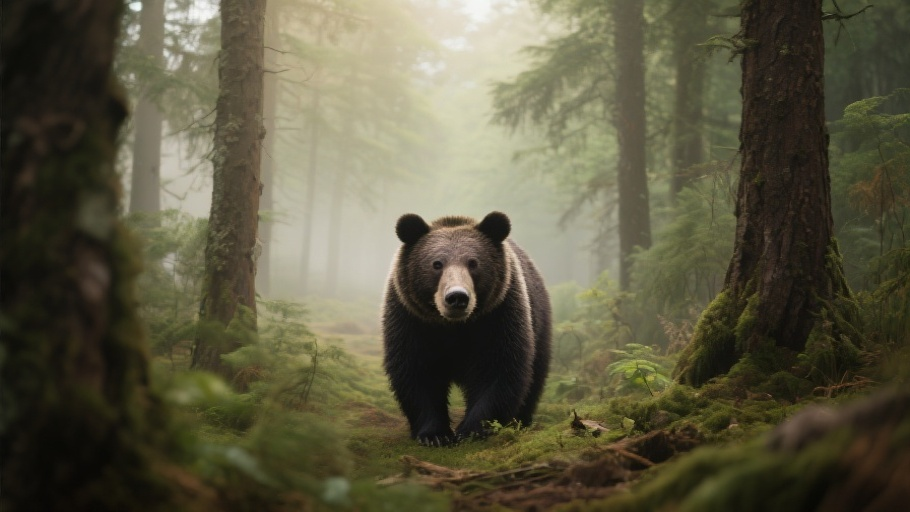 Kermode Bear in natural habitat