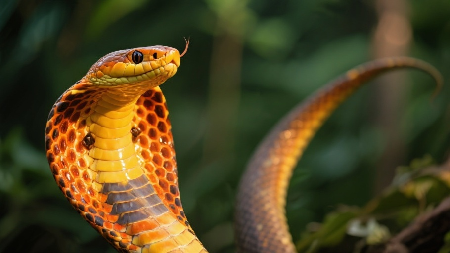 King Cobra in natural habitat