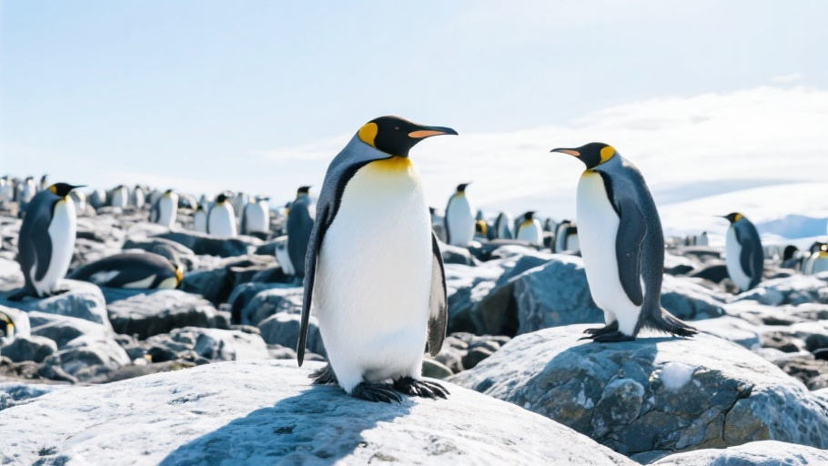 King Penguin in natural habitat