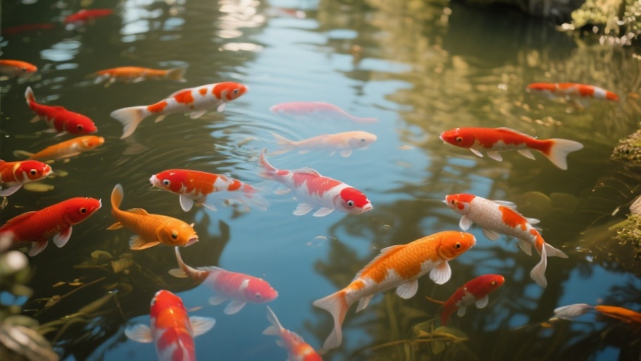 Koi in natural habitat