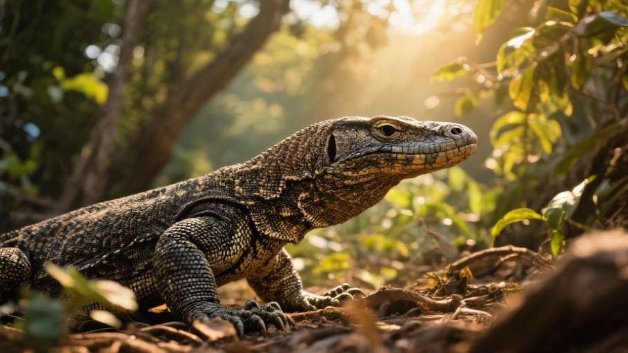 Komodo Dragon in natural habitat