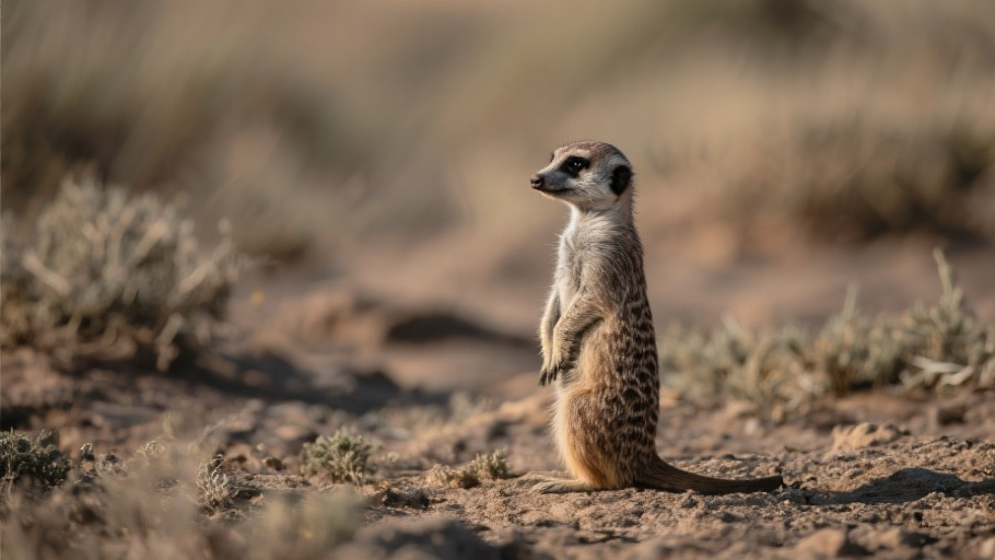 Meerkat in natural habitat