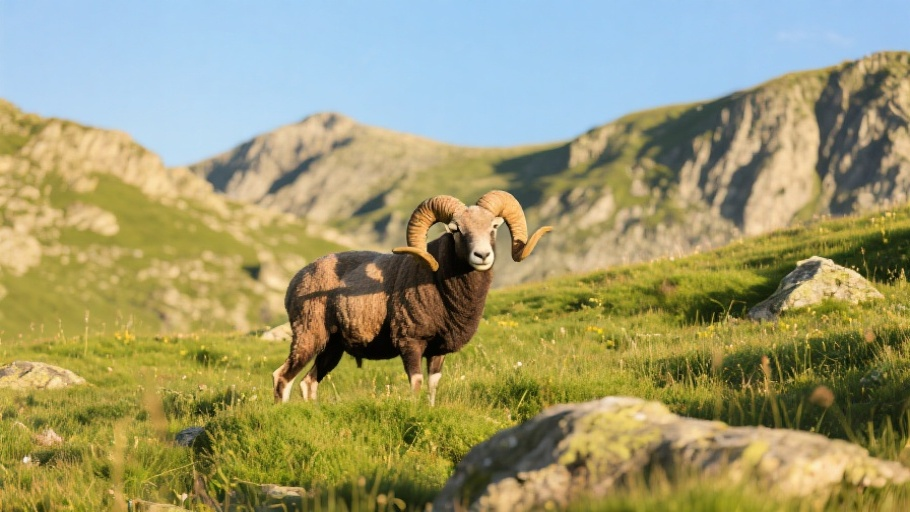 Mouflon in natural habitat