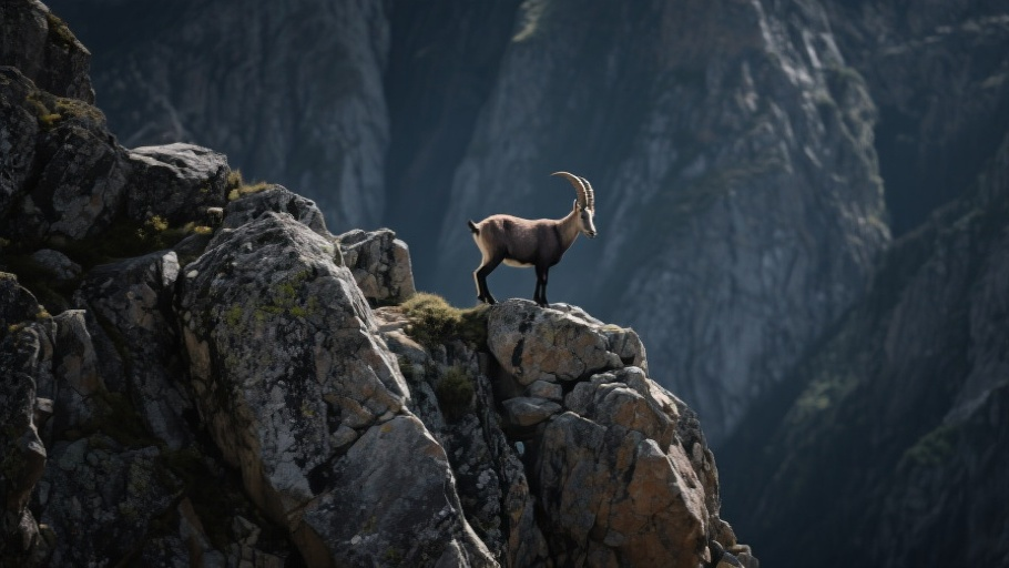 Mountain Goat in natural habitat