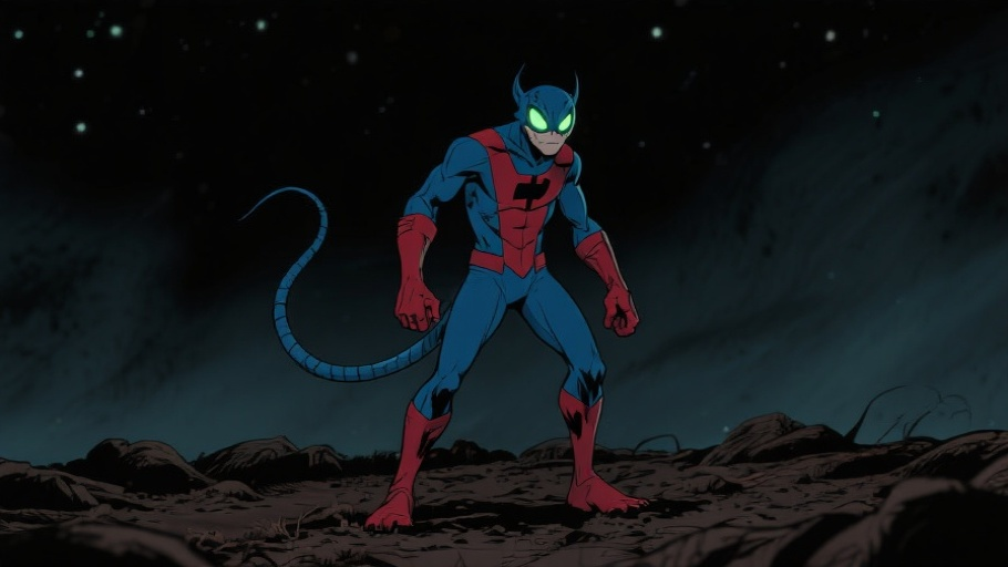 Nightcrawler in natural habitat