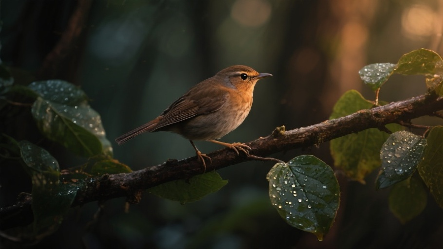 Nightingale (Common) in natural habitat