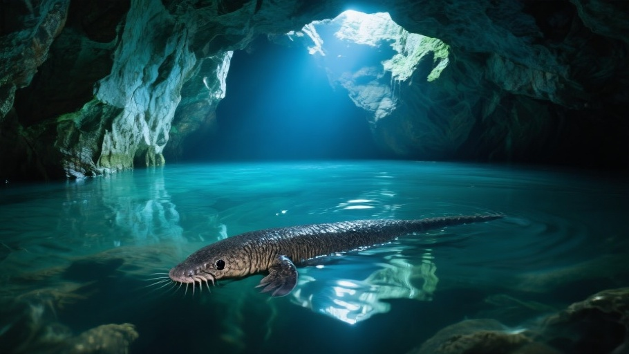 Olm in natural habitat