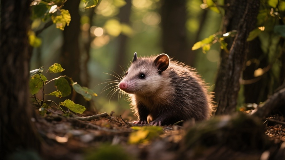 Opossum (Virginia) in natural habitat