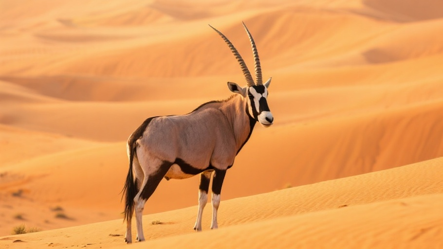 Oryx (Scimitar-horned) in natural habitat