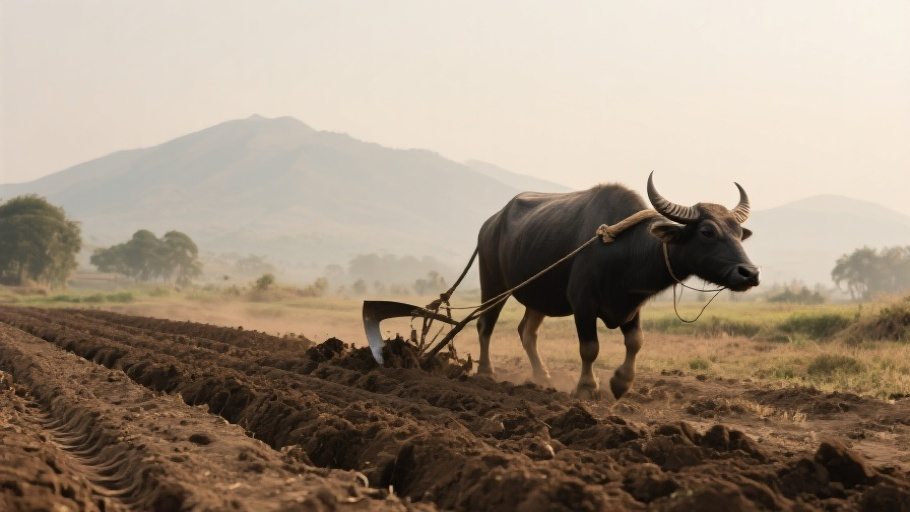 Ox (Domestic) in natural habitat