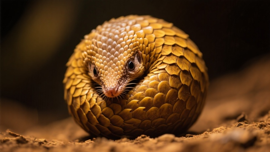 Pangolin (Chinese) in natural habitat