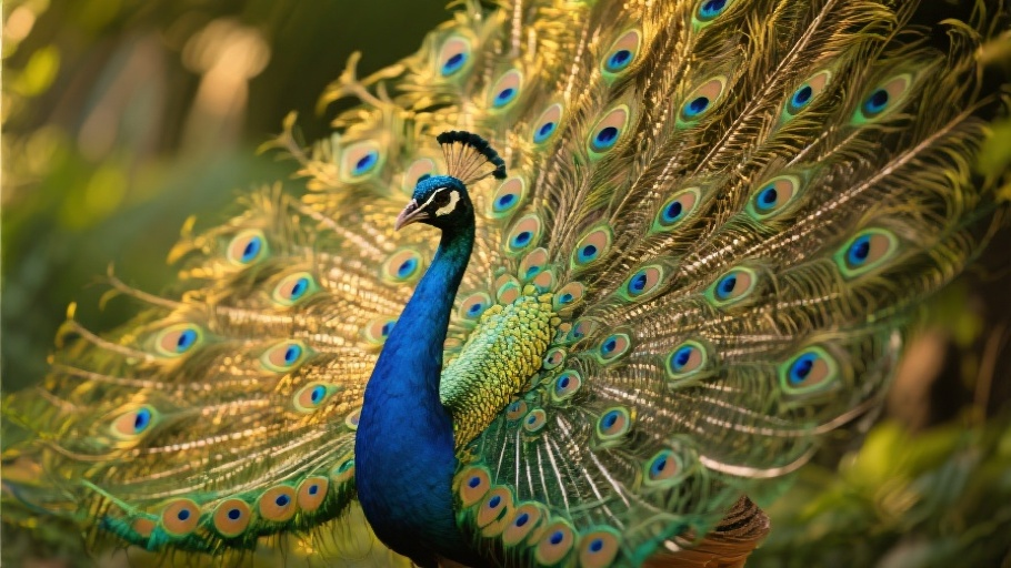 Peafowl (Indian) in natural habitat