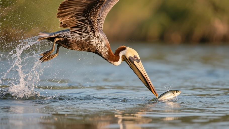 Pelican (Brown) in natural habitat
