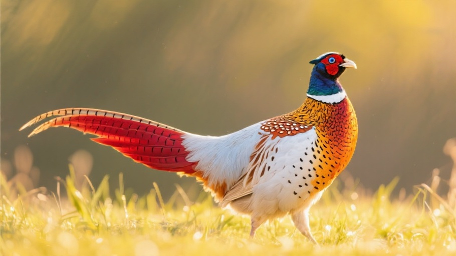 Pheasant (Ring-necked) in natural habitat